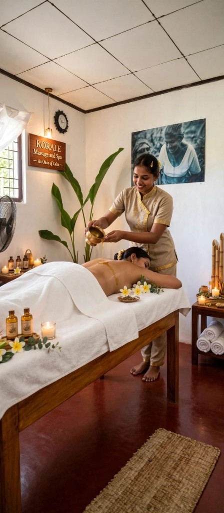 Korale Ayurveda warm herbal oil massage treatment
