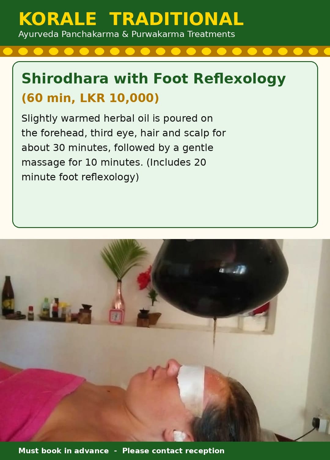 Shirodhara with Foot Reflexology