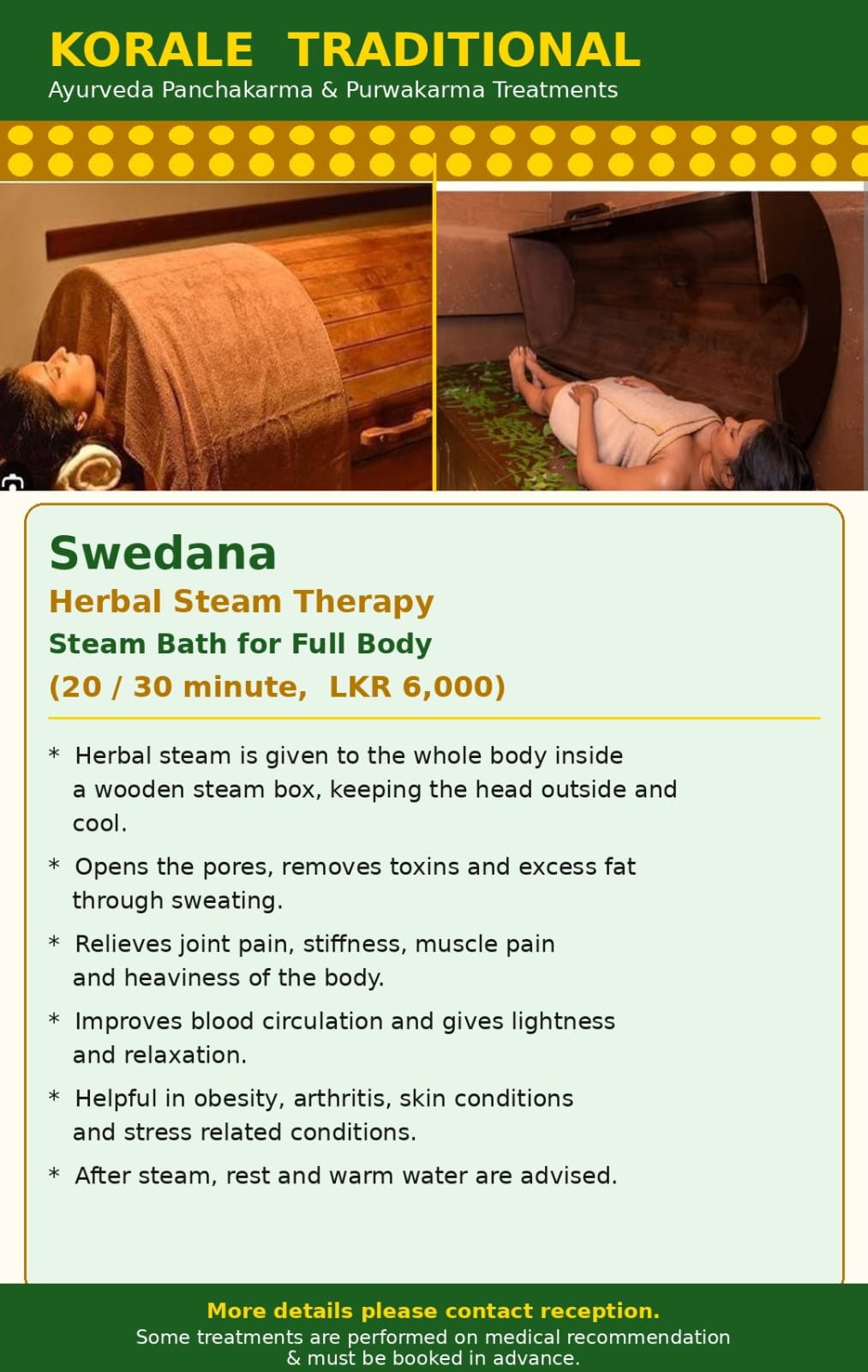 Swedana (Herbal Steam Therapy)